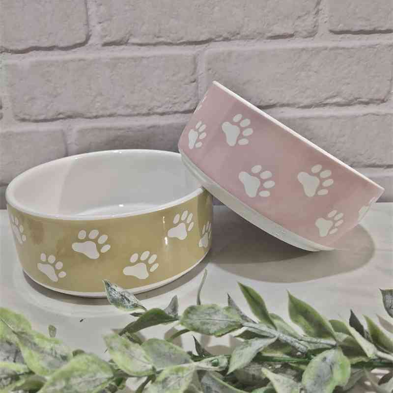 

Strength general ceramic lovely bowl pet water dispenser with cat and dog food crafts