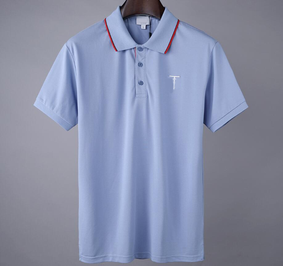 

shirt spring polo summer italy mens shorts sleeve tee designer polos tshirt lapel 22ss men garter letters little bee printing clothing #0015 RG2N, White