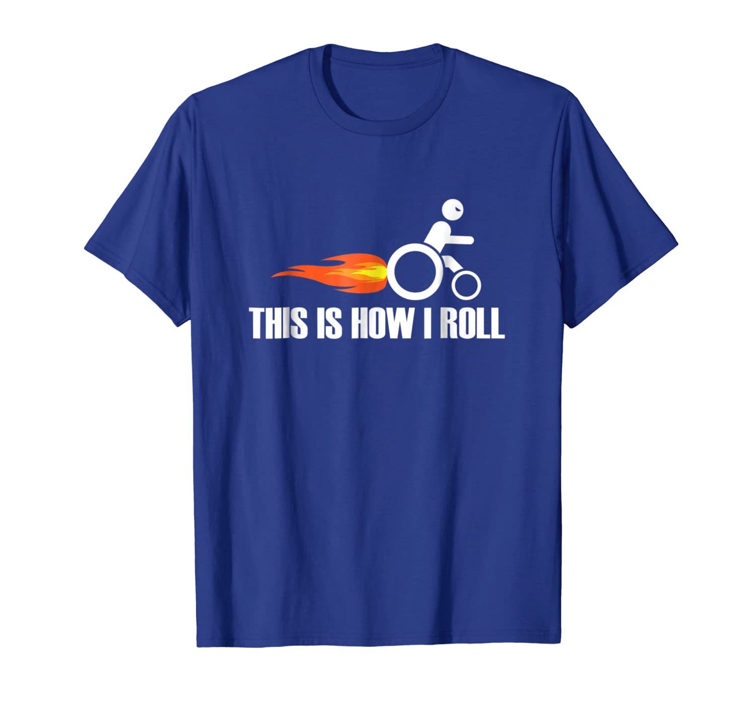

funny handicap wheelchair t-shirt - this is how i roll tee, White;black