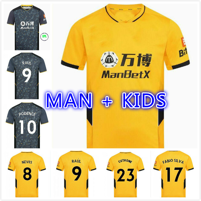 

21 22 Wolves Soccer Jerseys SEMEDO RAUL NETO FÁBIO SILVA NEVES RUDDY 2021 2022 Wanderers J.OTTO PODENCE Wolverhampton Football Shirts ADAMA Men kids kit Uniforms, Kids size