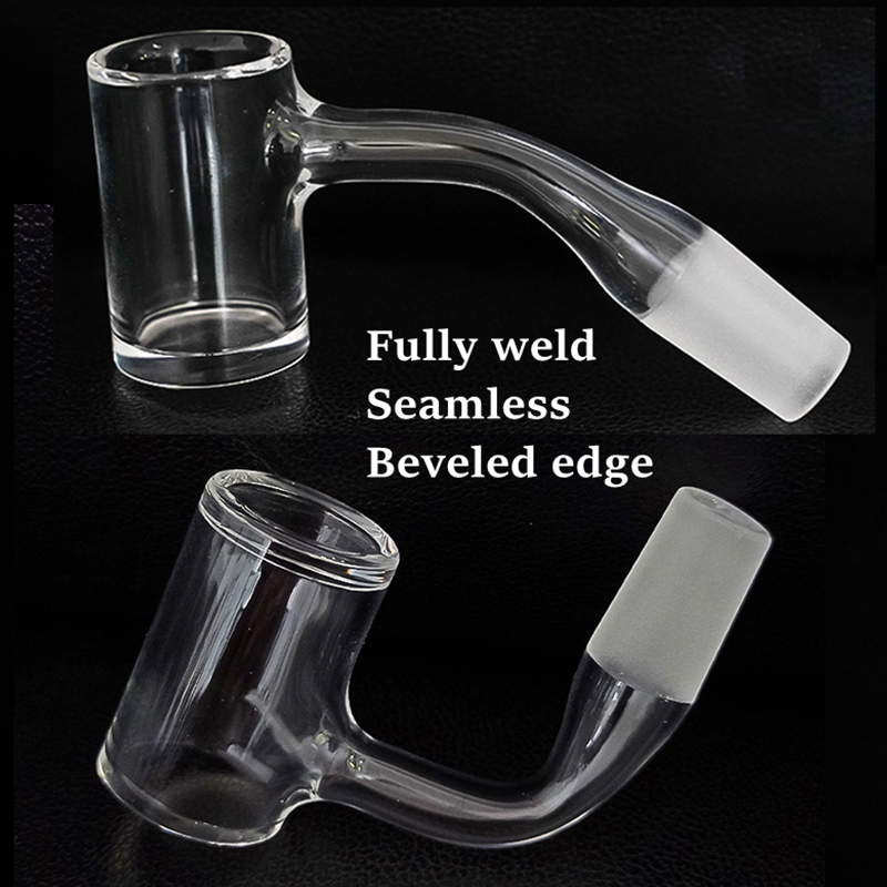 

Smoking Accessories Artwork HQ Fully Weld Quartz Banger Seamless 25mm 2.5mm Thick Beveled Edge Pipe Heady Nail Domeless Artist Bangers