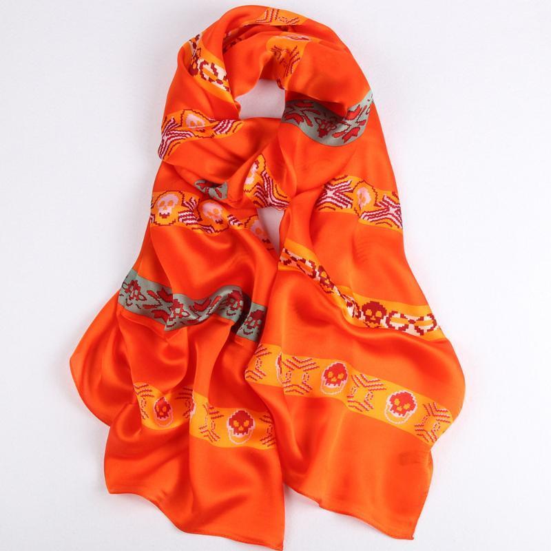 

Scarves Spring And Summer Products S-Anchor Recommended Douyin Celebrity Style Mulberry Silk Hangzhou Real Satin Scarf