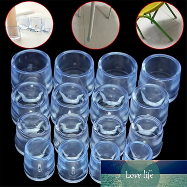 

4PCS PVC Rubber Furniture Table Chair Leg Floor Feet Caps Covers Transparent Flooring Protectors