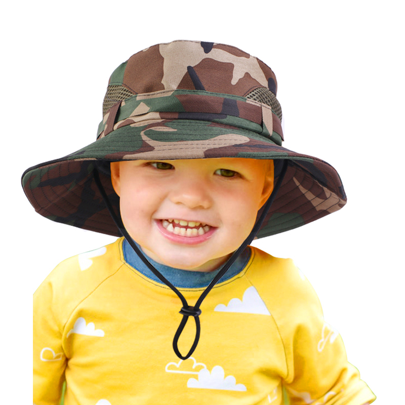

Camouflage Kids Bucket Hats Summer Outdoor Protect Print Hat UPF 50+ Safari Sun Hat For 2-6 Years Children