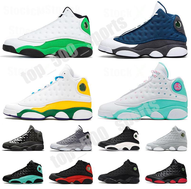 

13 13s Jumpman Basketball Shoes Mens Womens Reverse Bred Flint Lucky Green Soar Playground Lakers Court Purple Sports Sneakers Trainers Size EUR 36-46, White;red