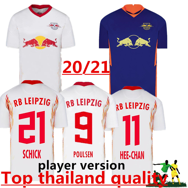 

20 21 Leipziges Soccer Jersey Player version WERNER InÃ­cio Fora camisa camisas pretas brancas RB FORSBERG Halstenberg Sabitzer uniformes de qualidade, Black;yellow