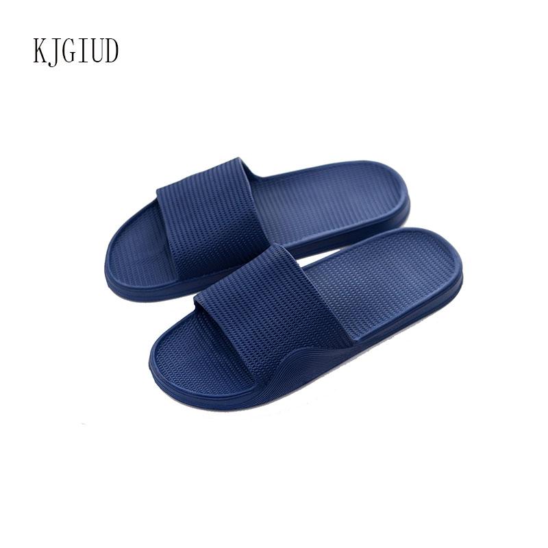 

Slippers 2021 Summer Ladies Female Bath Bathroom Thick Bottom Non-slip Home Shoes Male Couple Claquette, Black