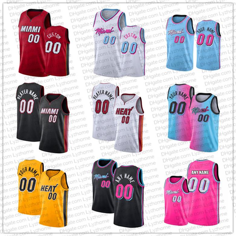 

Custom Goran 7 Dragic Jimmy 22 Butler Basketball Jerseys Robinson 40 Haslem Bam 13 Adebayo 14 Tyler Herro Dwyane 3 Wade Miami Heat N, Black;red