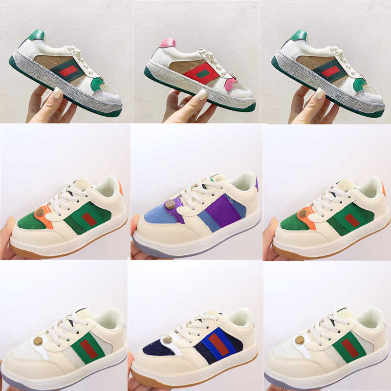 

Designer Polished board Big Kids shoes Letter G distressed vintage Trainers Web stripe old school shapes and materials inspired boys