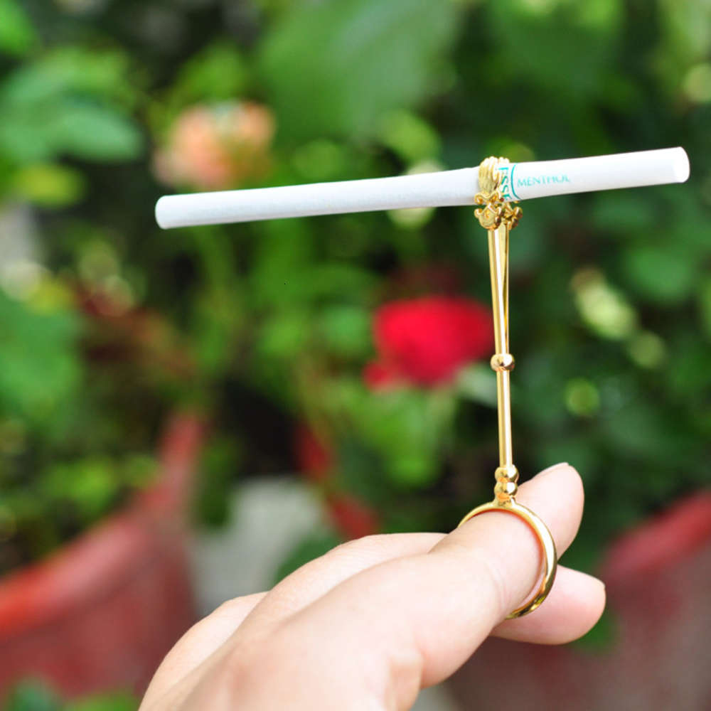 New creative style men's and women's smoking adjustable cigarette holder ring-image-686666001
