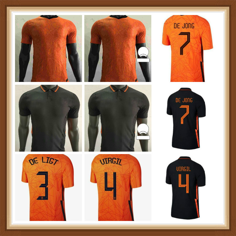 

Soccer jerseys player version MEMPHIS DE JONG shirt LIGT STROOTMAN VAN DIJK VIRGIL football jersey 2021 Adult men kit, Black;yellow