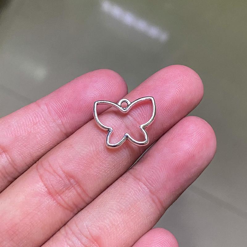 

Charms 30pcs 14x18mm Butterfly Connector Pendants Jewelry Making DIY Men's WomenNecklace Bracelet Handmade Crafts Accessories, Bronze;silver