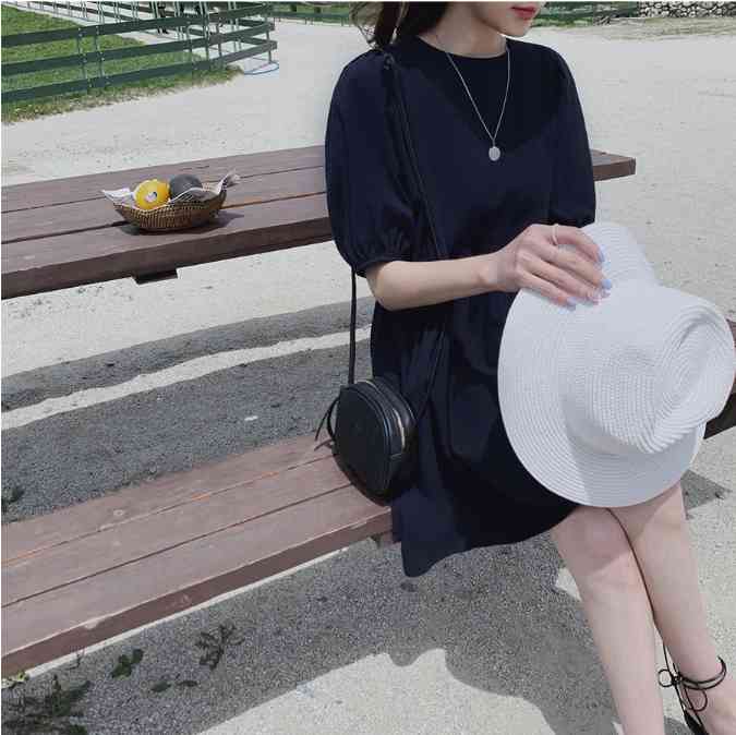 S- XL Cotton linen Plus Size Summer Girls Party Female Vintage Dress short Sleeve Women Dresses oversize Robe Vestido 210417Z