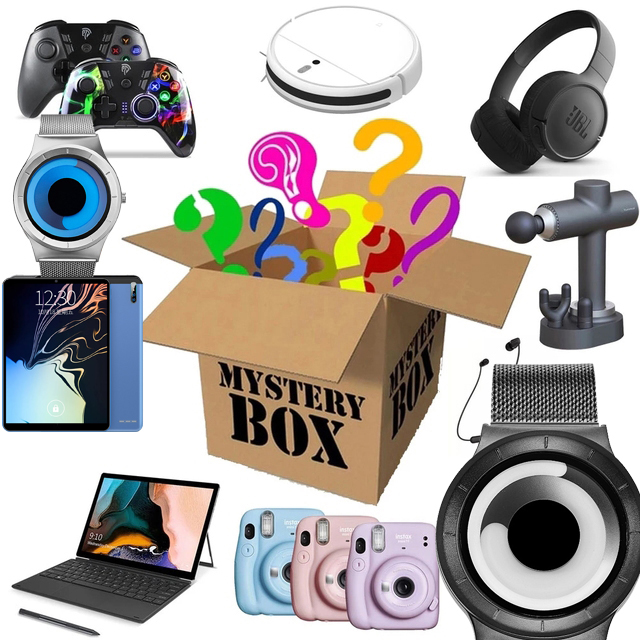

Festive 100% Win Earn Mystery Box Electronics Boxes Random Birthday Surprise favors Lucky for Adults Gift Such As Drones Phone Watch Audio Shoes Bags Ipad Gifts