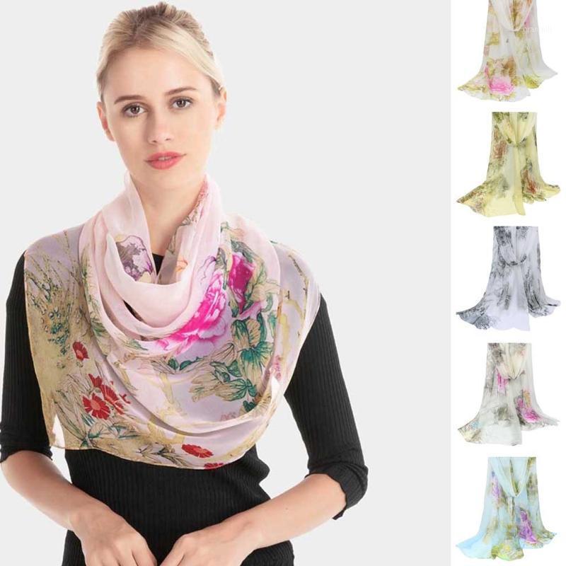 

Scarves Vintage Silk Scarf Women Shawl Hair Neck Flower Ladies Bandana 90*90cm Muslim Hijab Handkerchief Muffler Foulard, Blue;gray