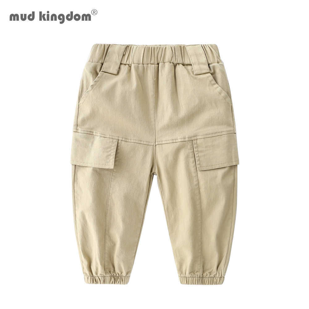

Mudkingdom Toddler Boys Cargo Pants Casual Fashion Solid Elastic Waist for Kids 210615, Khaki