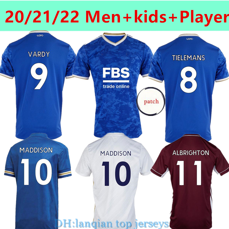

21 22 Thailand Leicester soccer jerseys 2021 2022 CITY VARDY MADDISON TIELEMANS NDIDI camiseta de fútbol player men kids kits maillot de football shirt Thai, 21/22 home player