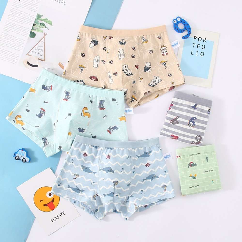 

Children's underwear men's flat angle cotton middle school children's cartoon shorts boys' four corner extra large, Camo