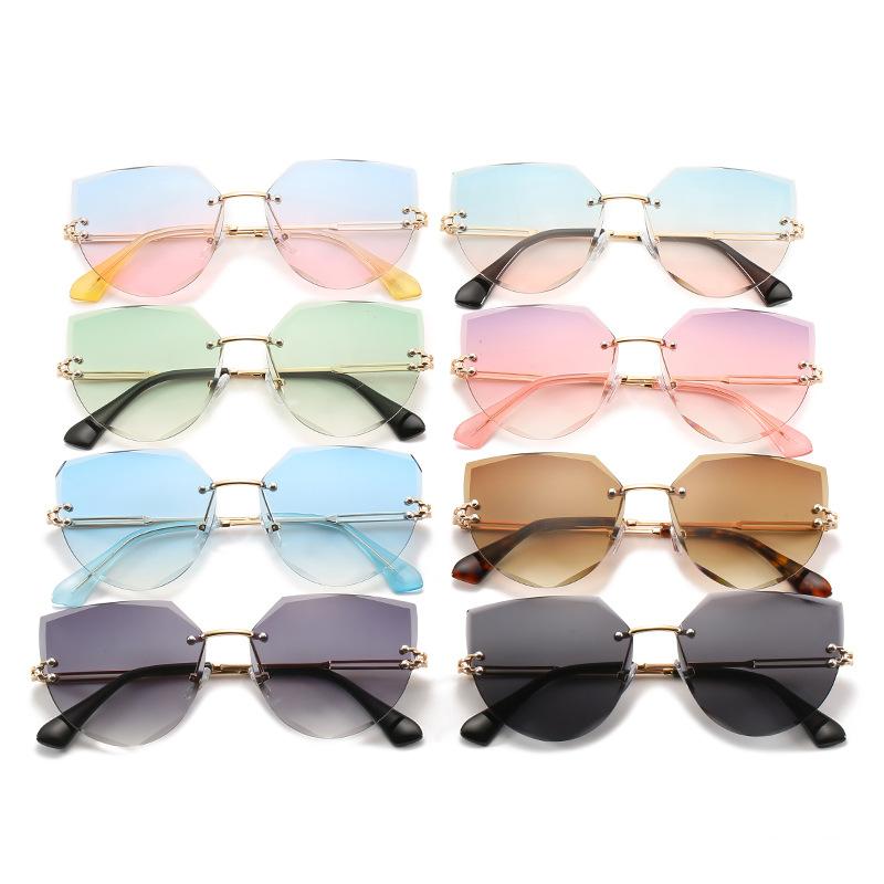 

Sunglasses Square Rimless Women European And American Designer Personalized Sun Glasses Ladies Female