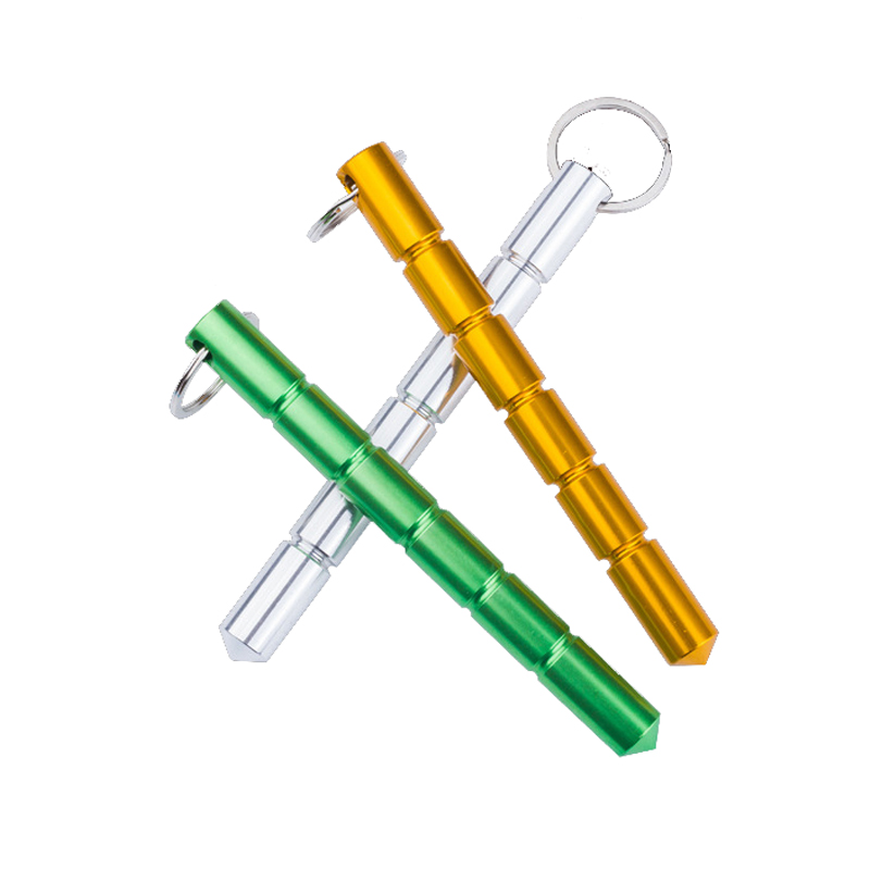 

5 Colors Aluminum Self Defense Keychain Weapons For Women Girl Safety Spike Sticker Personal Self-defense Key Chain Free Delivery