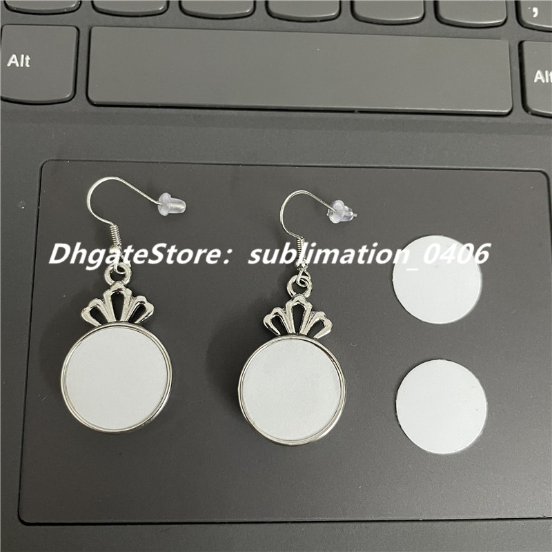 

Noosa Chunks Metal Earrings Dangle Charms Earring DIY Jewelry Ear Drop with 18MM Snap Buttons and Sublimation aluminum sheets