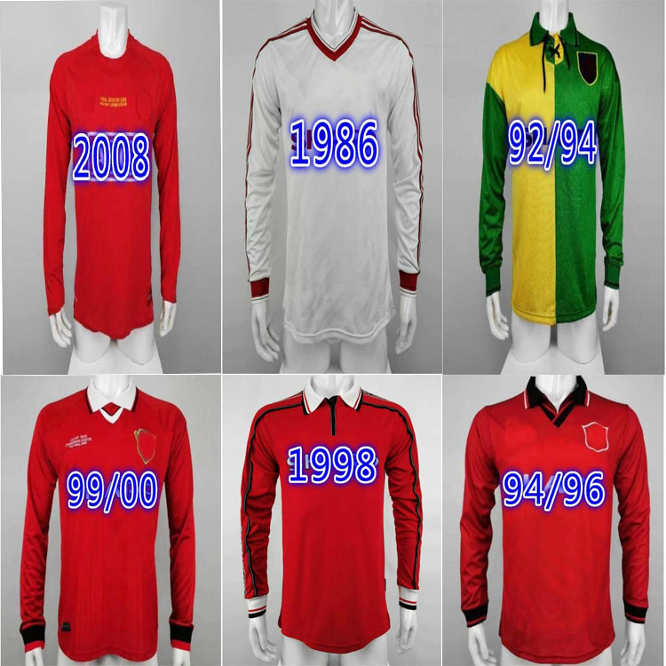 

retro1982 1983 1985 RONALDO retro soccer jerseys red WHITESIDE MAN United 82 83 Classic Vintage football shirts robson strachan olsen, Green