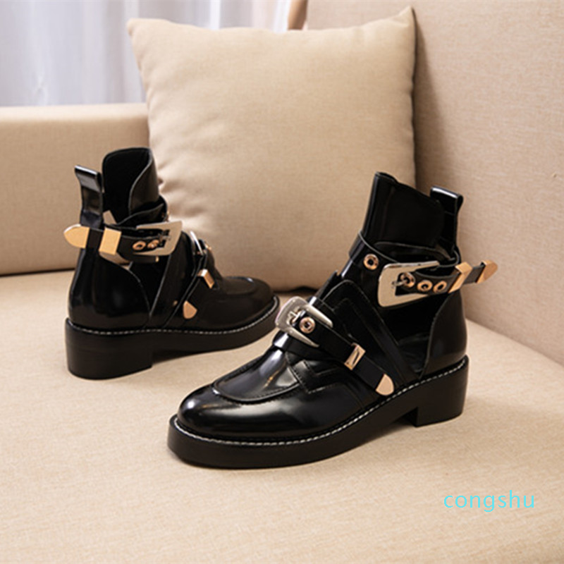 Designer Boots cool pour femmes 100% COHDE CASSIQUE Classique de luxe noire en métal en cuir épais talon Fashion Womens Martin Boot 12