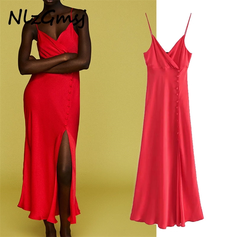 

Dress Woman Long Summer Backless Sexy Party es Ladies Button Elegant Women's es 04 210628, As picture