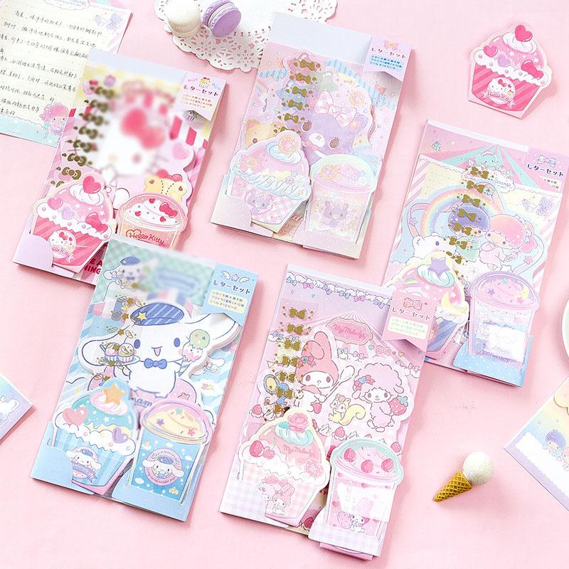 

Gift Wrap 10 Set/lot Cat Dog Envelope Set With Letter Paper Memo Stickers Festival Message Greeting Card Office School Supplies Kids