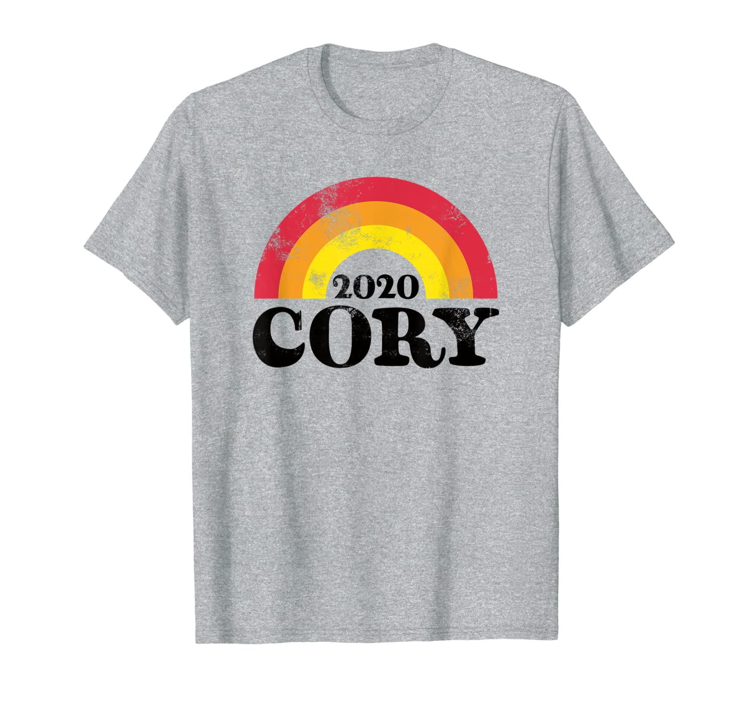 

cory booker 2020 for president t shirt retro 70s rainbow tee, White;black