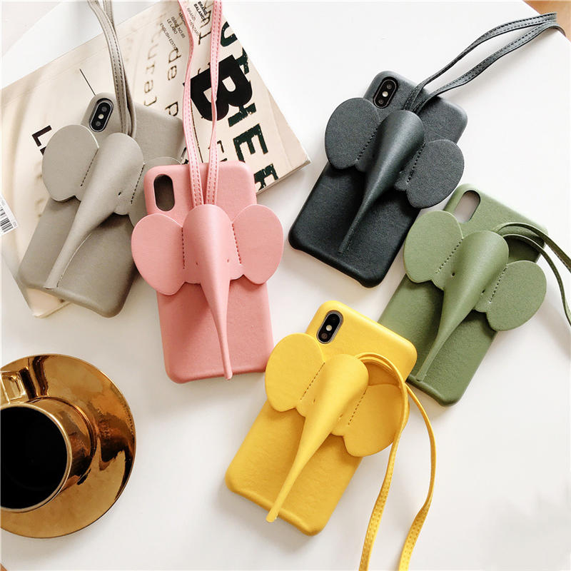 

New Fashion Elephant TPU Phone Case for iPhone 12 Pro Max XR X Protection Cover for iPhone 11 PRO XS 7 8 plus Silicone Case