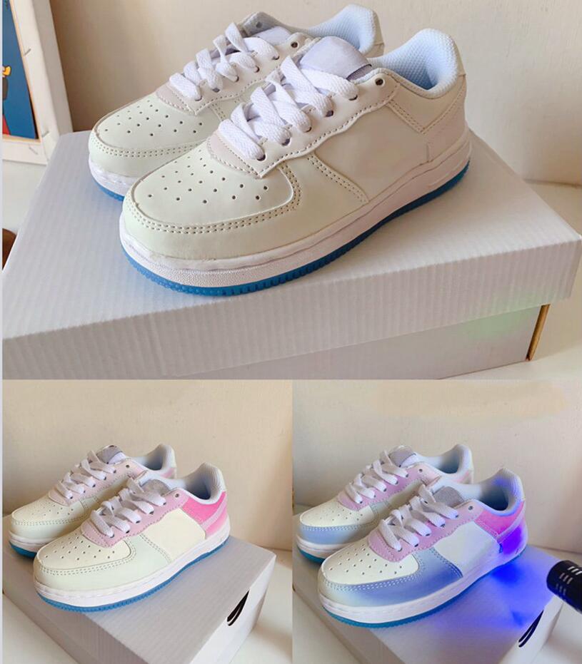 

Kids 1s 1 Low LX UV Reactive change color Shoes TD Toddler Infant Boys Girls UV Reactive sneakers size 25-35