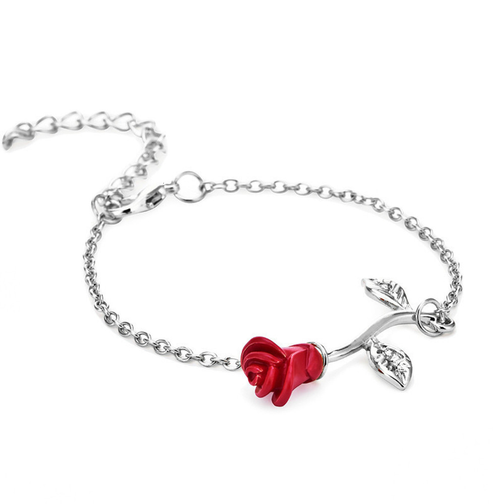 

Hand catenary Jewelry rose oil plated bracelet, Black