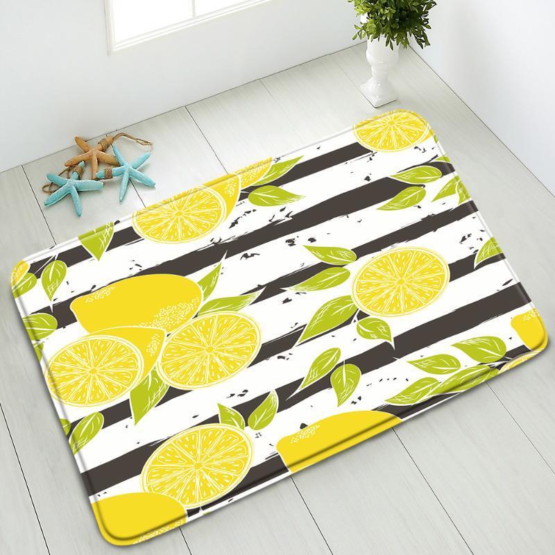 

Bath Mats Tropical Fruit Non-Slip Bathroom Mat Pineapple Watermelon Indoor Floor Bedroom Kitchen Doormat Absorbent Home Carpet