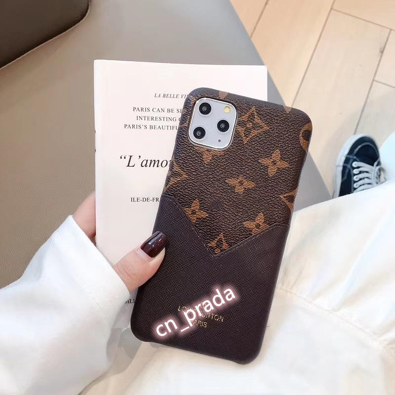 

LP1 2021 Designer LVLOUISVITTON VUTTON Phone Cases for Iphone 12 Pro Max 11 7 8 plus X xs XR fashion PU Leather with card bag, Black