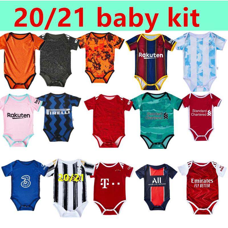

2020 2021 Baby soccer jerseys 6 to 18 months football shirts Ball Infant kits Squad Bodysuit 20 21 Crawling clothes maillots futbol, Black;yellow