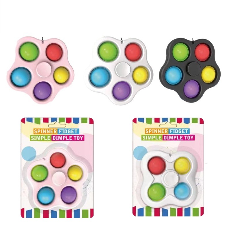 

Custom Poit Finger Fidget Spinner Toys Pop Push Flip Spinning Fidget Toys