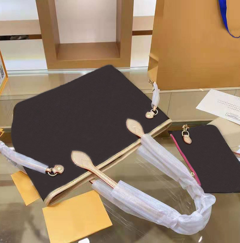 

2021 high quality PU leather female shopping bag fashion letter pattern handbag classic large capacity one-shoulder designer bags, Pay the price difference