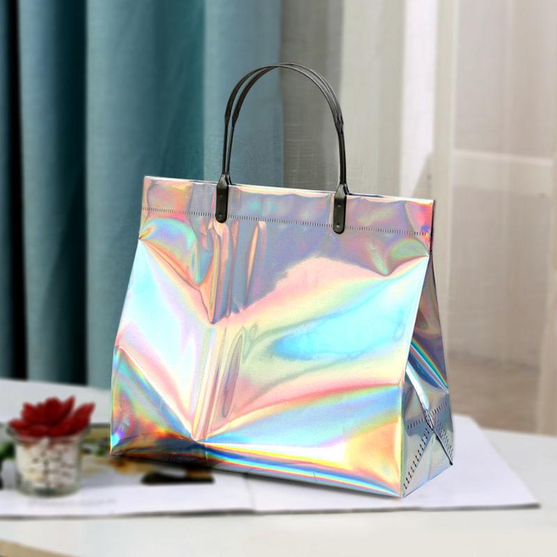 

Storage Bags Pvc Shopping Bag For Women Laser Handbag Holographic Candy Beach Waterproof Shoulder Jelly