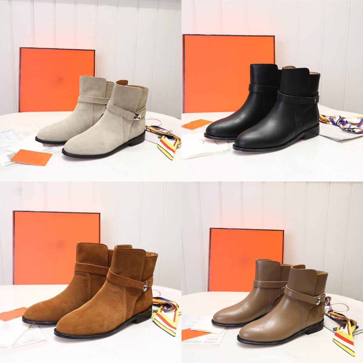 

2022 Designer VEO Boots Kelly Martin Shoes Betty Genuine Leather Calfskin Ankle Boot Jumping Knight Shoe laminated Autumn Winter Booties Box, 14