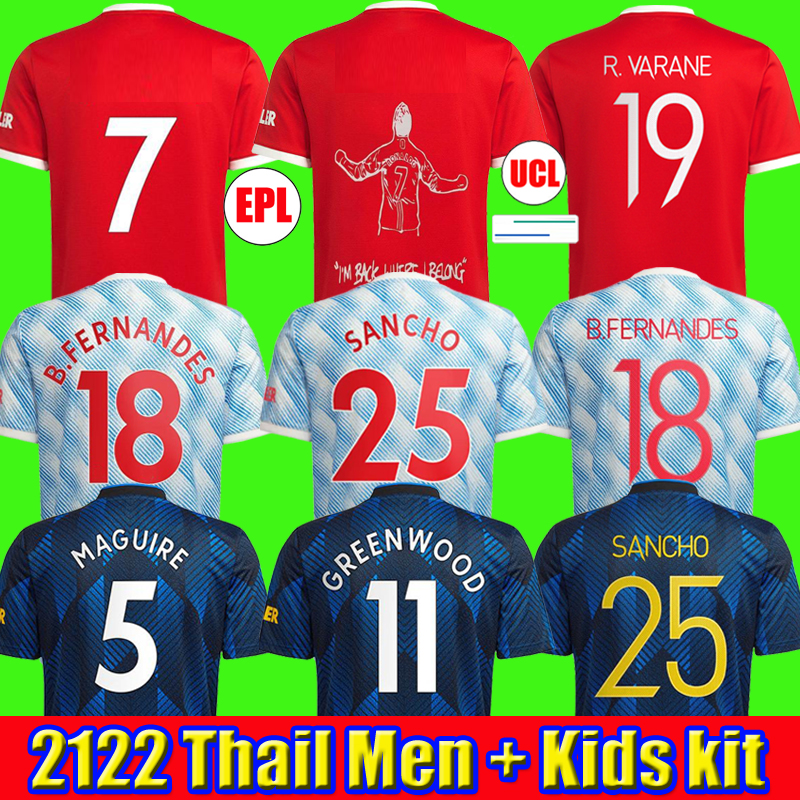 

fans player SANCHO 21 22 soccer jerseys RASHFORD MAN 2021 2022 football shirt UTD POGBA CAVANI B. FERNANDES men kids kit VARANE FRED GREENWOOD Cristiano Shaw MATA, R7