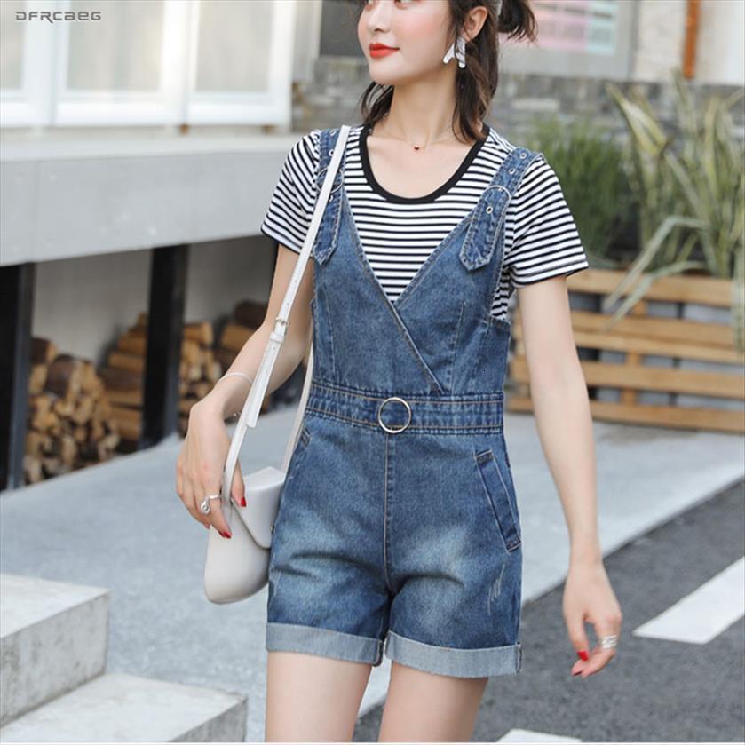 

arrivals strap denim short pant women jumpsuit summer high waisted elegant suspender jeans overalls, Black;white