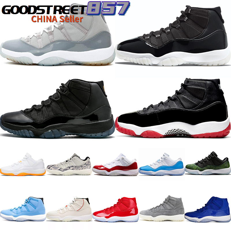 

Retro 2021 11 11s Basketball Shoes Cap and Gown cool grey bred Citrus Concord Jubilee Space Jam mens Trainers men women Sports Sneakers, Low snakeskin white