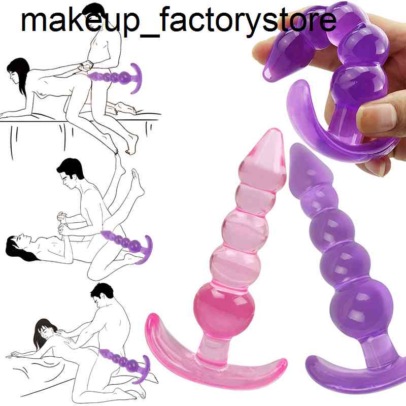 Massage Soft Dildo Anal Butt Plug Prostate Massager Adult Gay Phalluses Anal Beads G-spot Erotic Vagina Open Sex Toys For Women Products-image-735212801