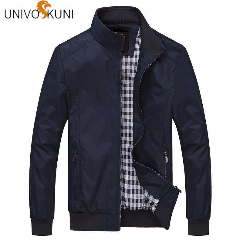 

UNIVOS KUNI Autumn Casual Male Jacket Solid Color Outwear Long Sleeve New Coats Leisure Cothing Plus Size -6XL Men Jacket Q5141 X0621, Black