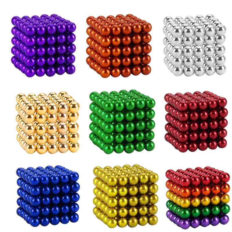 Round buck Ball Magic ball 5mm125 magnetic iron balls decompression set adult educational toys-image-701416287