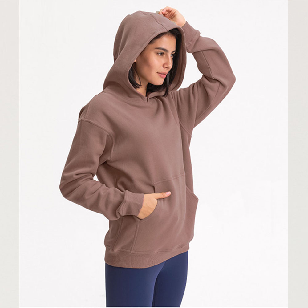 

L-017 Fitness Sport Hoodies yoga Sweatshirt Jacket Coat Women Autumn Winter Fleece Hooded solid Gym Outwear Warm Sweat