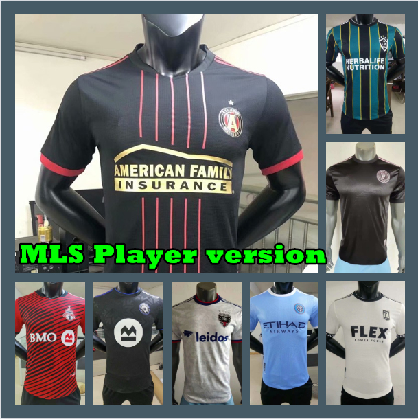 

MLS 2021 LA Galaxy Player version Soccer Jerseys 2022 Atlanta City Inter Miami Toronto Montreal football shirts D.C. United LAFC Sporting Ka, Black;yellow