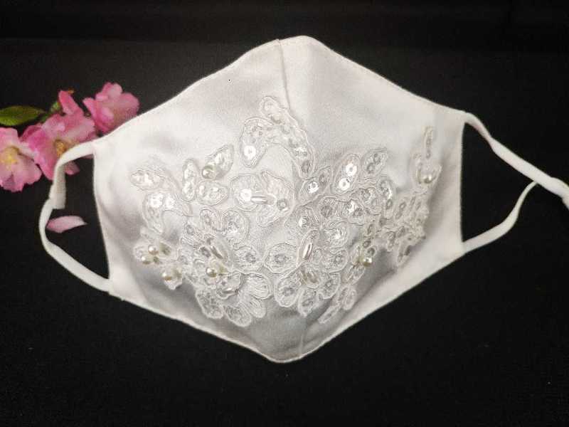

lace pearl mask dust proof children's party banquet daily protective mask