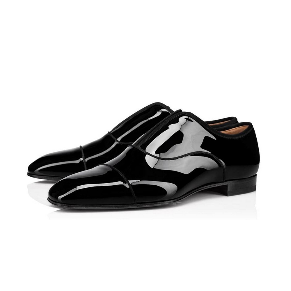 

Famous designer men red sole shoes black brown leather jacket patent leather rivet sequined Oxford fashionable dress wedding business office professional party, Colour 40
